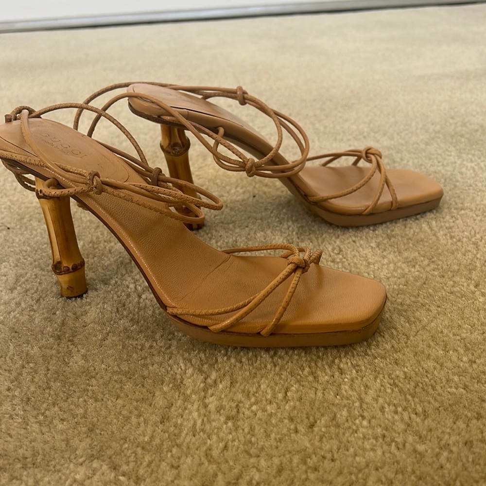 Gucci bamboo heels size 7B